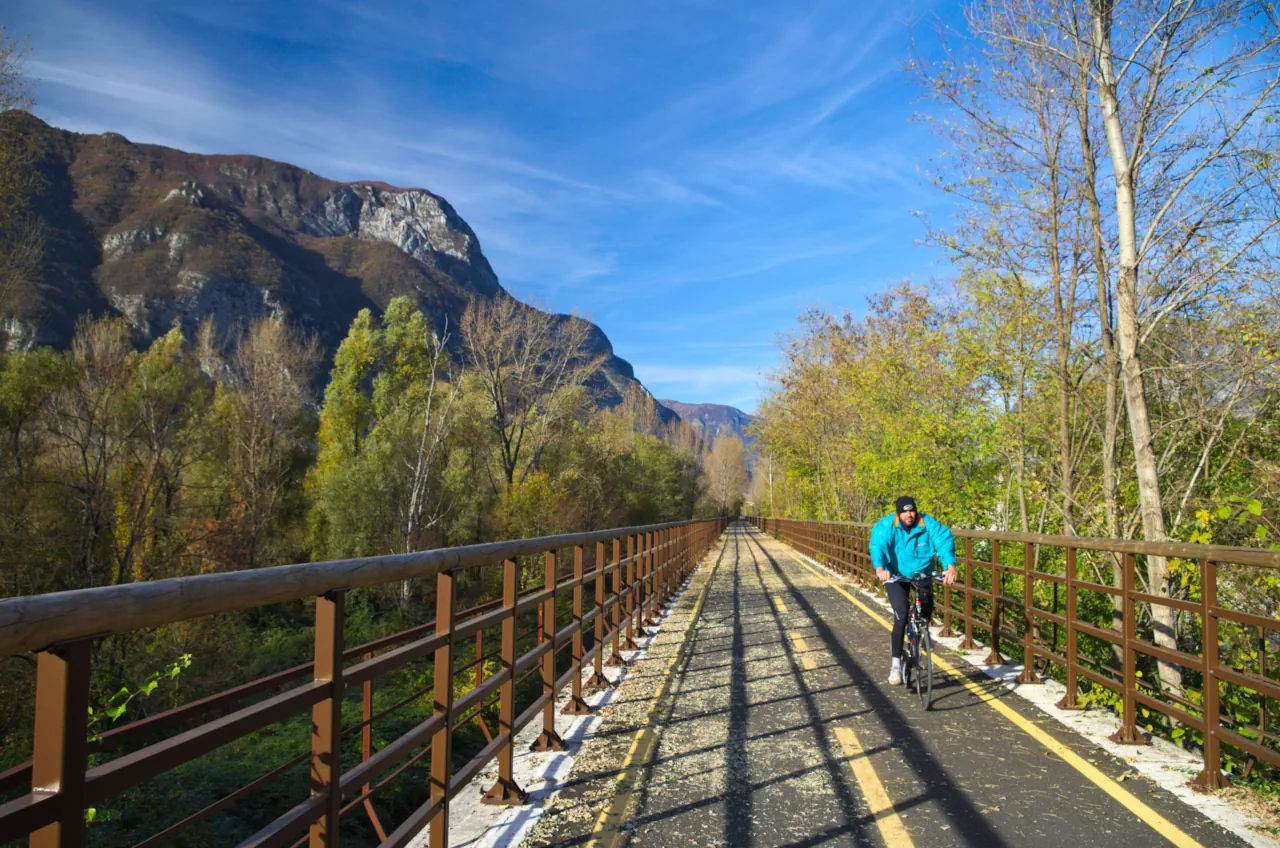 Il viadotto dei Rivoli Bianchi in autunno