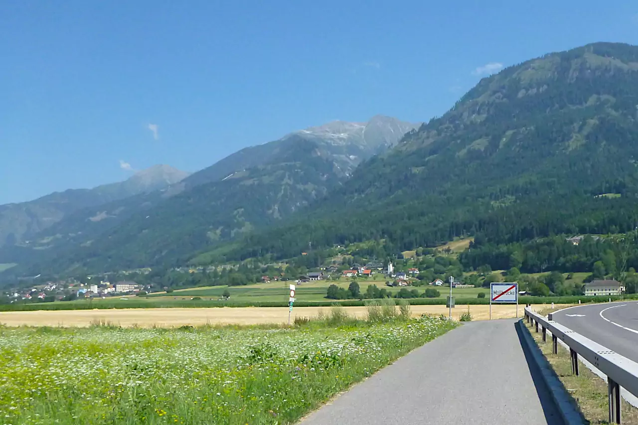 Der letzte Abschnitt des Radwegs in Möllbrücke