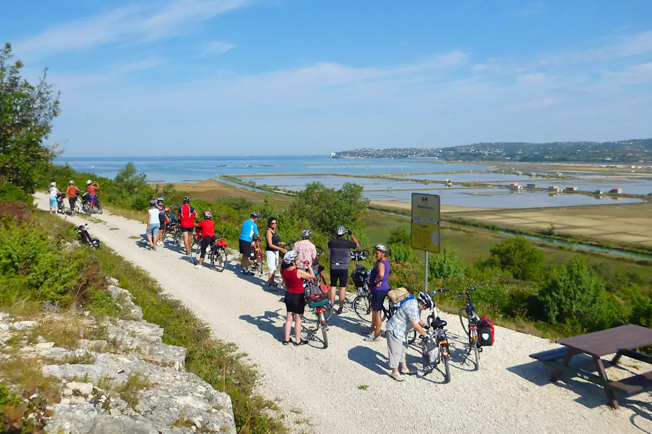 Der Golf von Piran vom Parenzana-Radweg aus gesehen