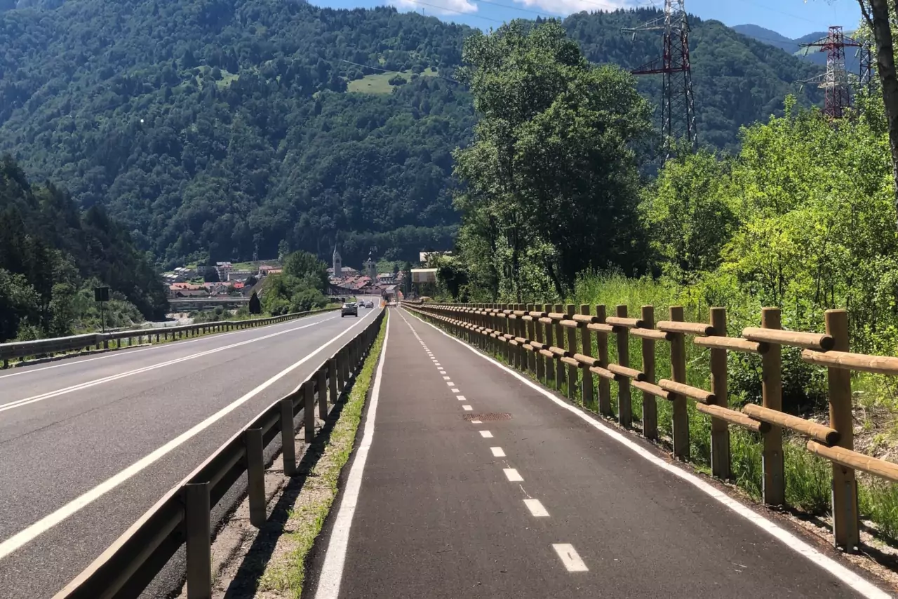 La nuova pista ciclabile che porta a Pontebba