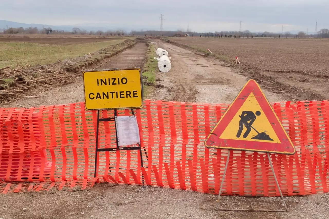 Un immagine dei lavori di ripristino dello scorso dicembre