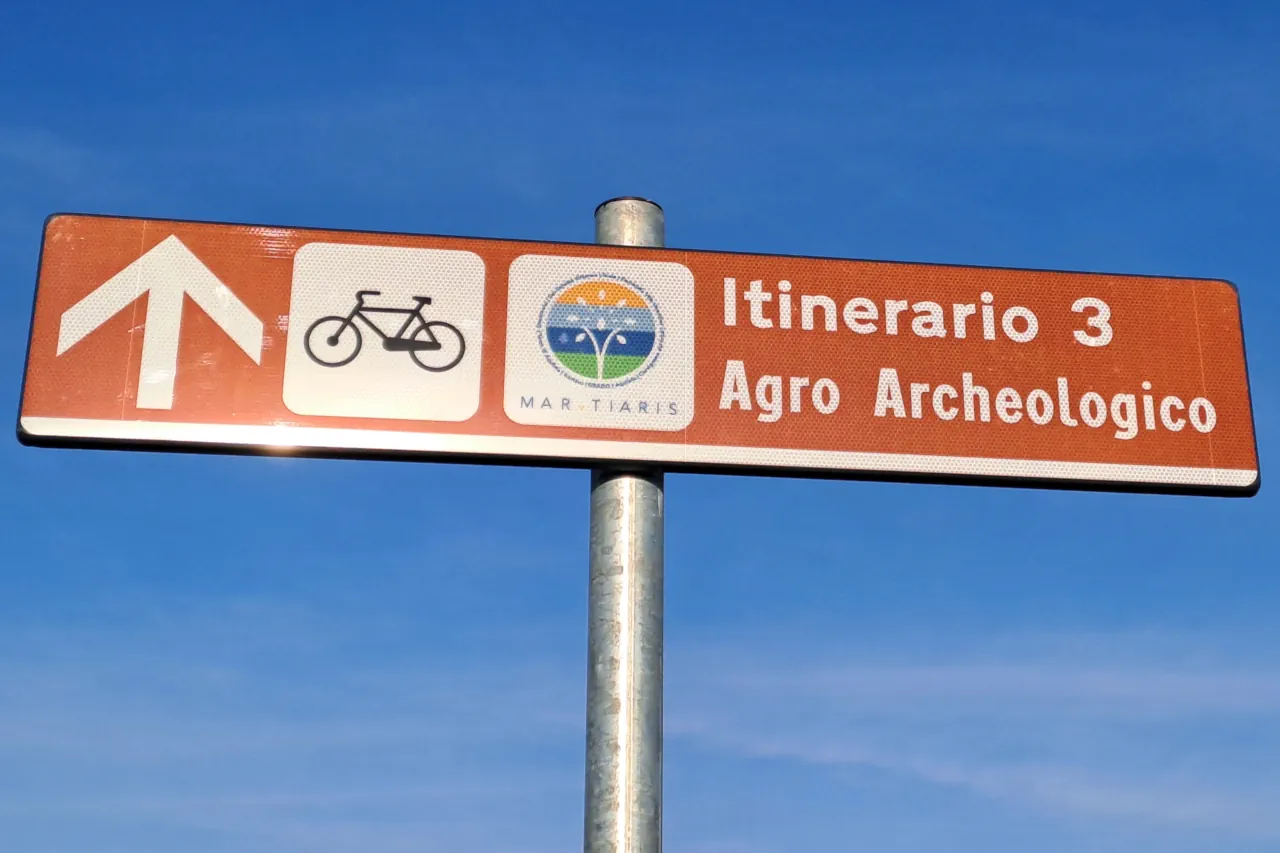 The signage placed along the route
