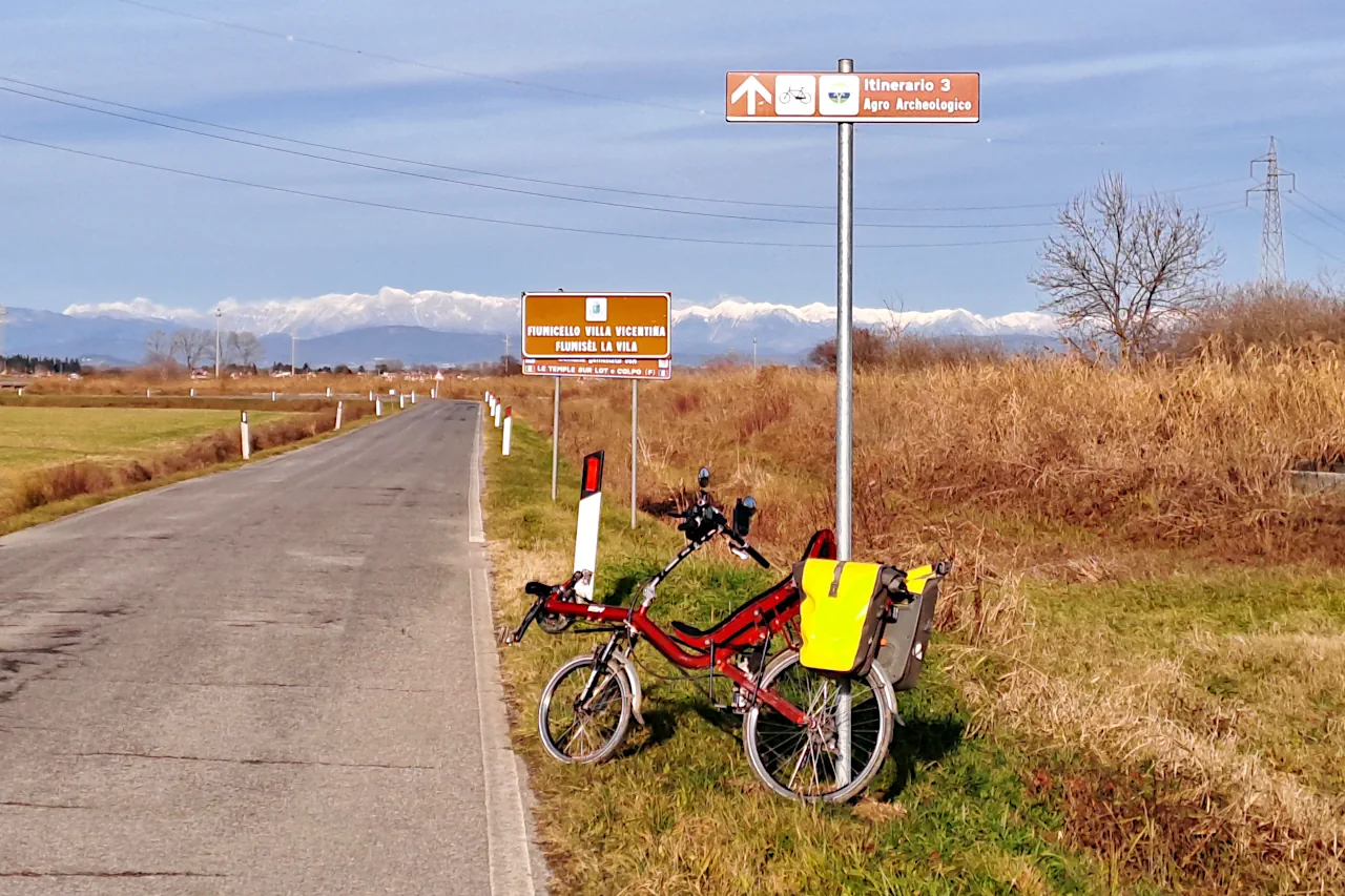 The signage placed along the route